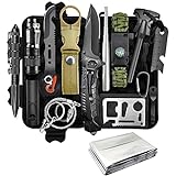 Survival Kit 13 in 1, Professionelles Notfall Survival Kit...